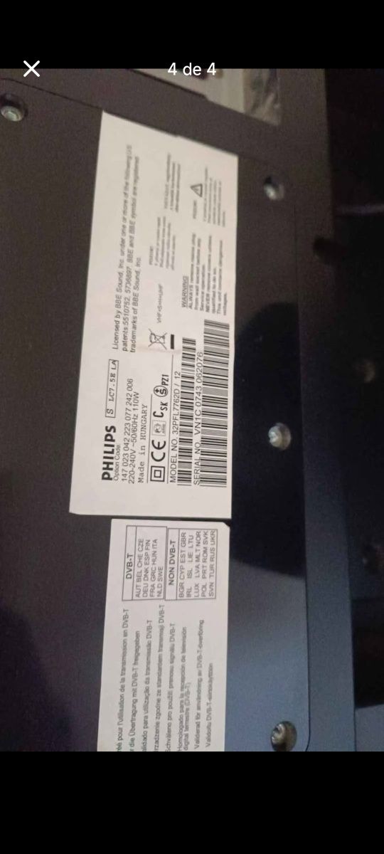 TV Philips LCD  a funcionar