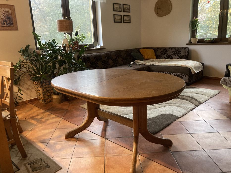 Stół dębowy rozkładany używany