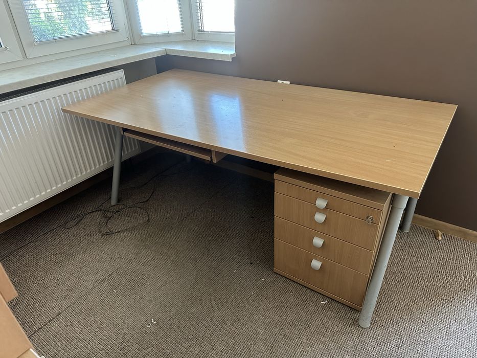 Biurko do biura duże z kontenerkiem 2szt