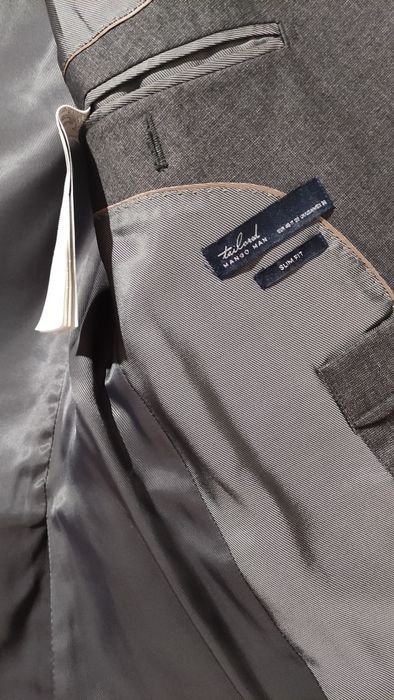 Casaco de fato cinzento escuro