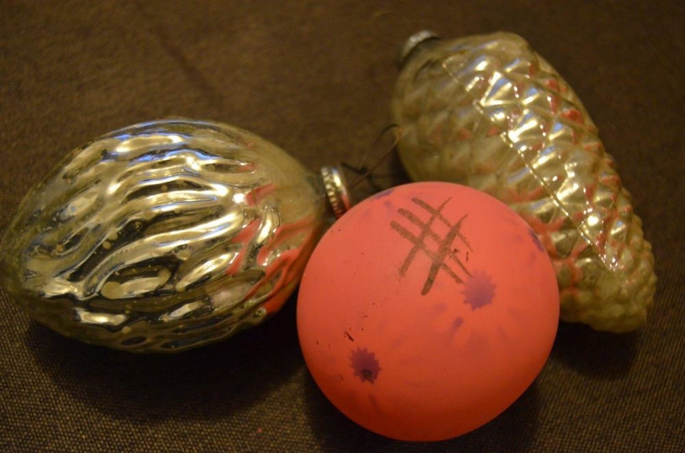 Новогодняя фигурка игрушка шар куля СССР