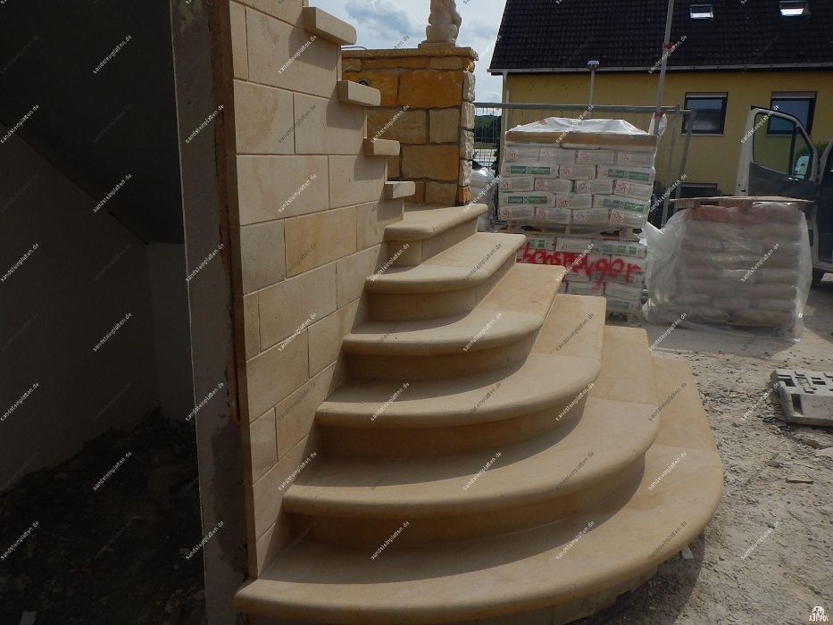 ~27~ Schody kamienne bloki piaskowca schody z piaskowca mrozoodporne
