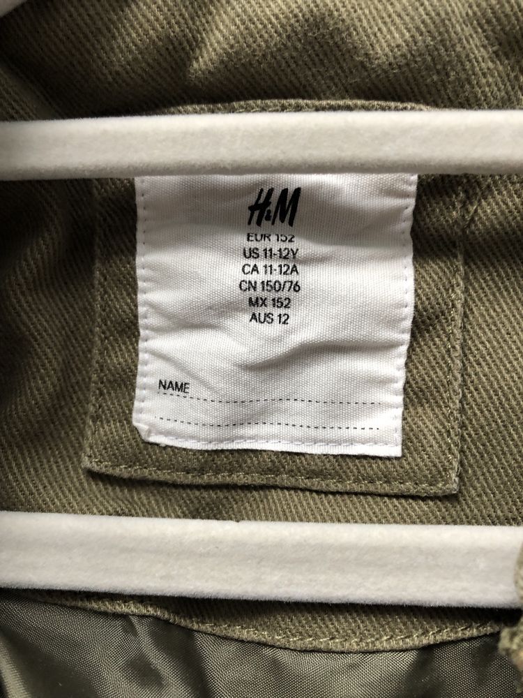 Parka khaki chłopiec H&M 152cm