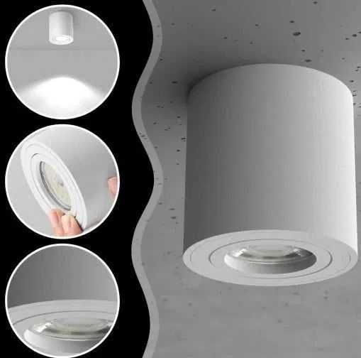 10x oprawa natynkowa halogenowa gu10 led spot kinkiet sufitowy biały