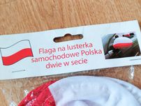 Flaga na lusterka samochodowe Polska dwie