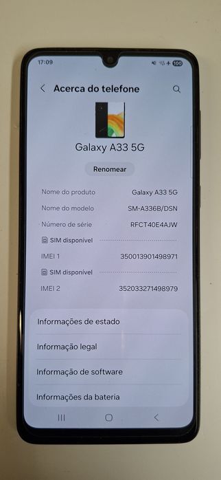 Telemovel Samsung A33 5G