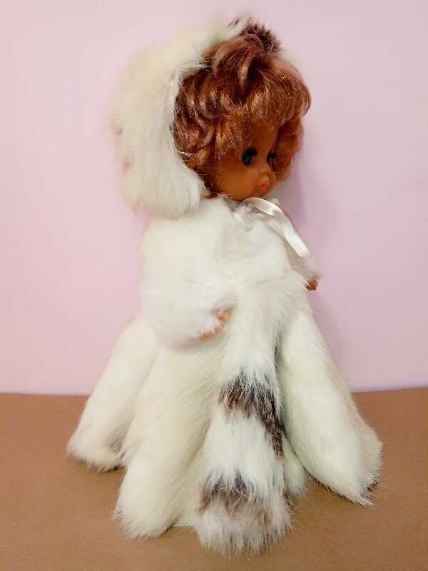 Бигги прямоножка шубка из кролика кукла редкость лялька ГДР