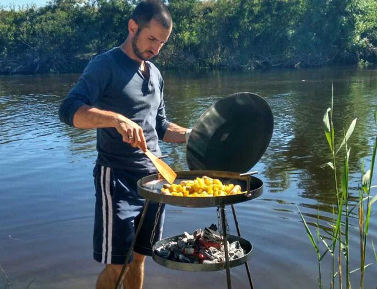 Пательня похідна і кришка Для сім'ї сковорода на вогонь розбірний садж