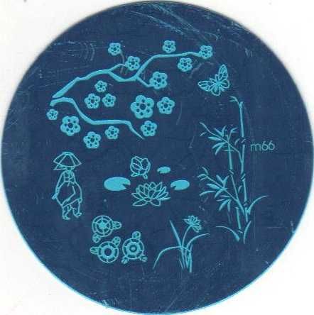 blaszka M66 płytka wzorków do paznokci stempel kwiaty gałąź