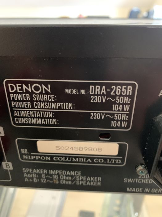 Denon dra-265 amplituner stereo sprawny