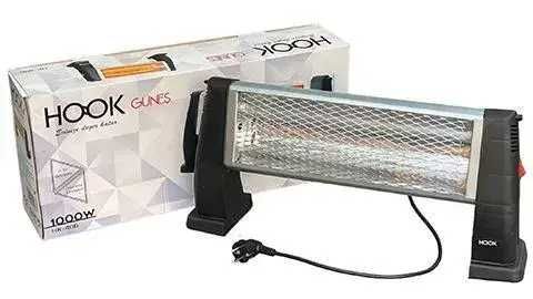 Обігрівач кварцевий інфрачервоний Hook 1000W HK-406