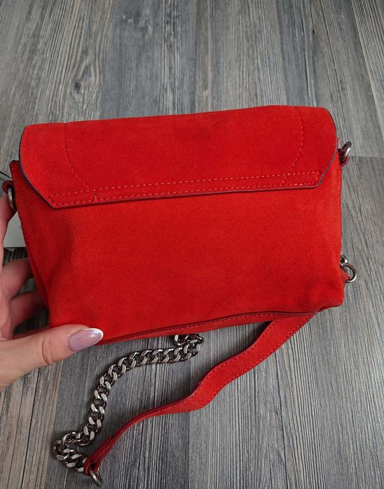Кожаная сумка кроссбоди zara , сумка зара