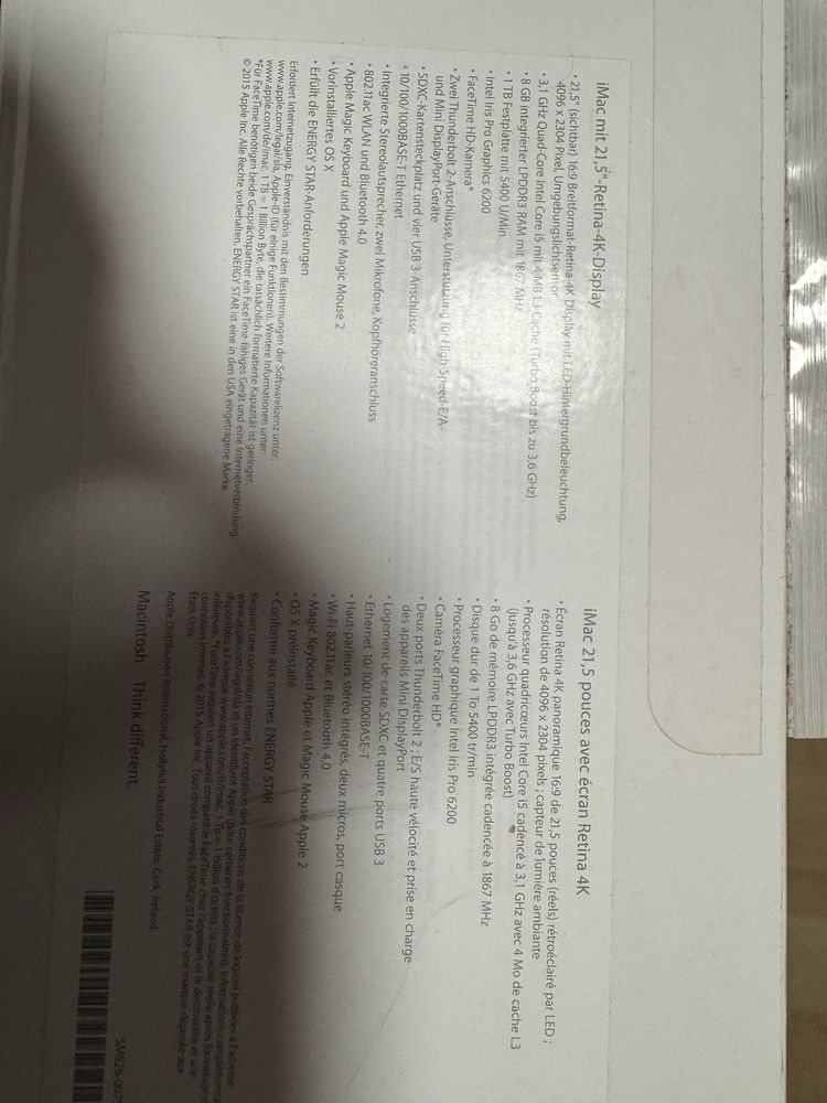 Apple iMac mit 21,5"-Retina-4K-Display