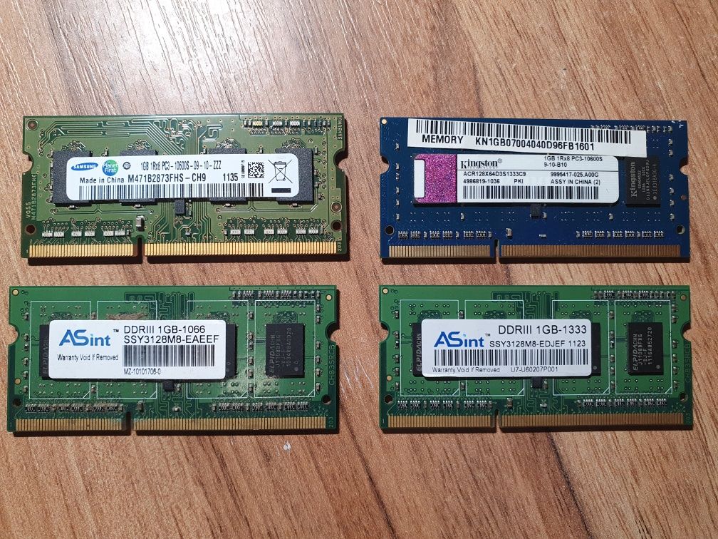 Оперативна пам'ять ноутбка DDR3 1 Gb