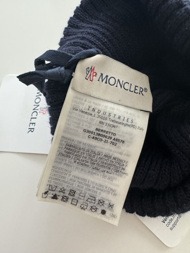 czapka zimowa Moncler oryginalna nowa z metkami