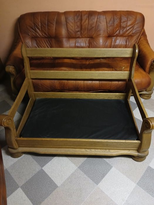 Komplet wypoczynkowy skórzany