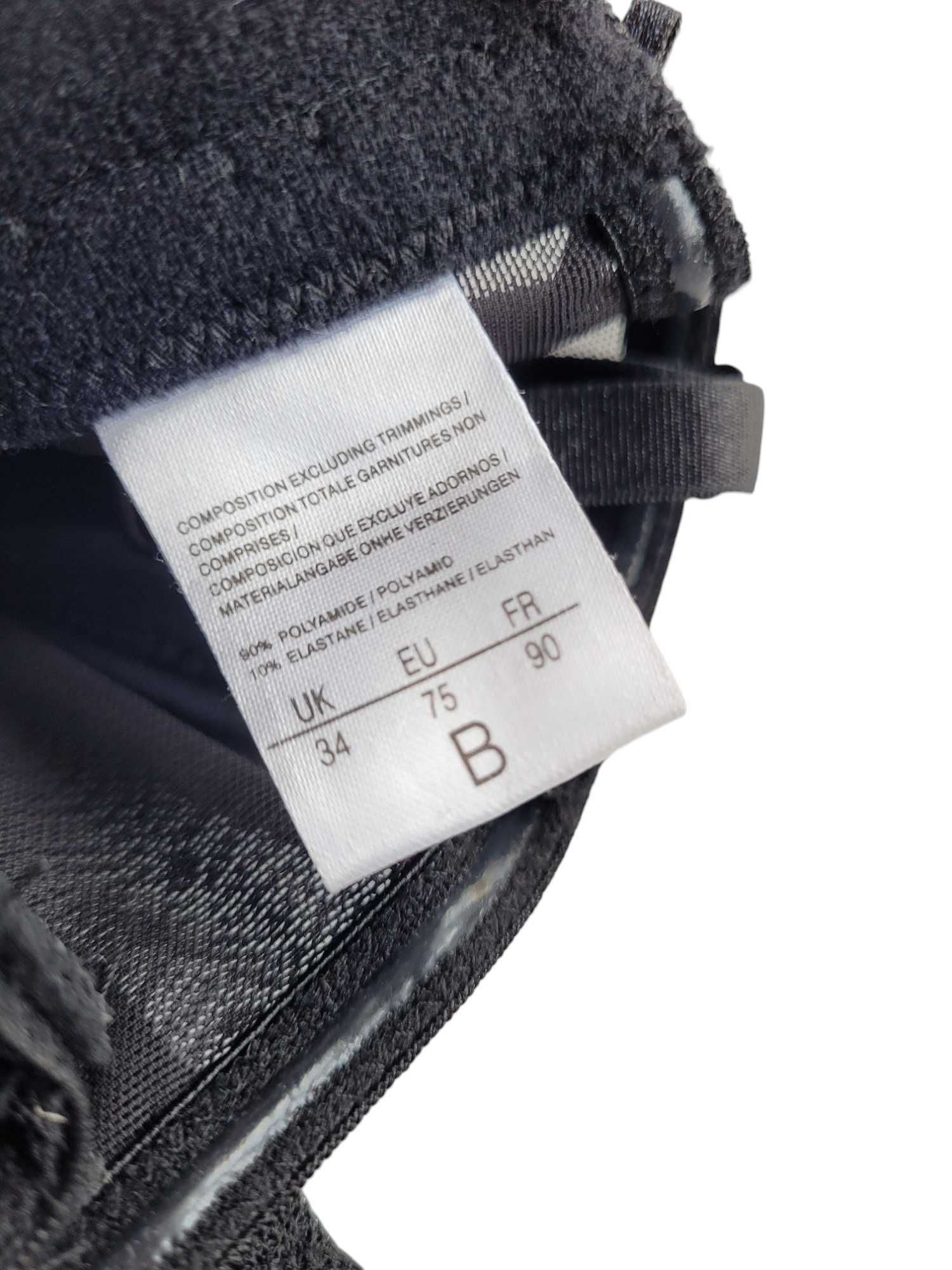 Czarny koronkowy gorset 75B bielizna damska erotyczna koronka