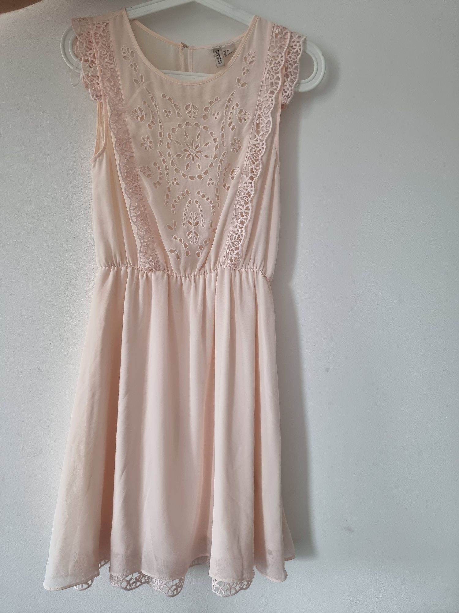 Letnia pastelowa lekka sukienka 34 H&M