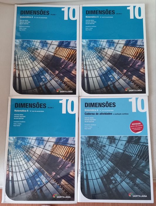 Manual escolar Matemática A 10° ano- Dimensões