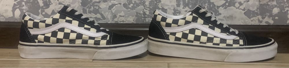 Кеди низькі чорні в клітинку Vans old skool 36.5 розмір