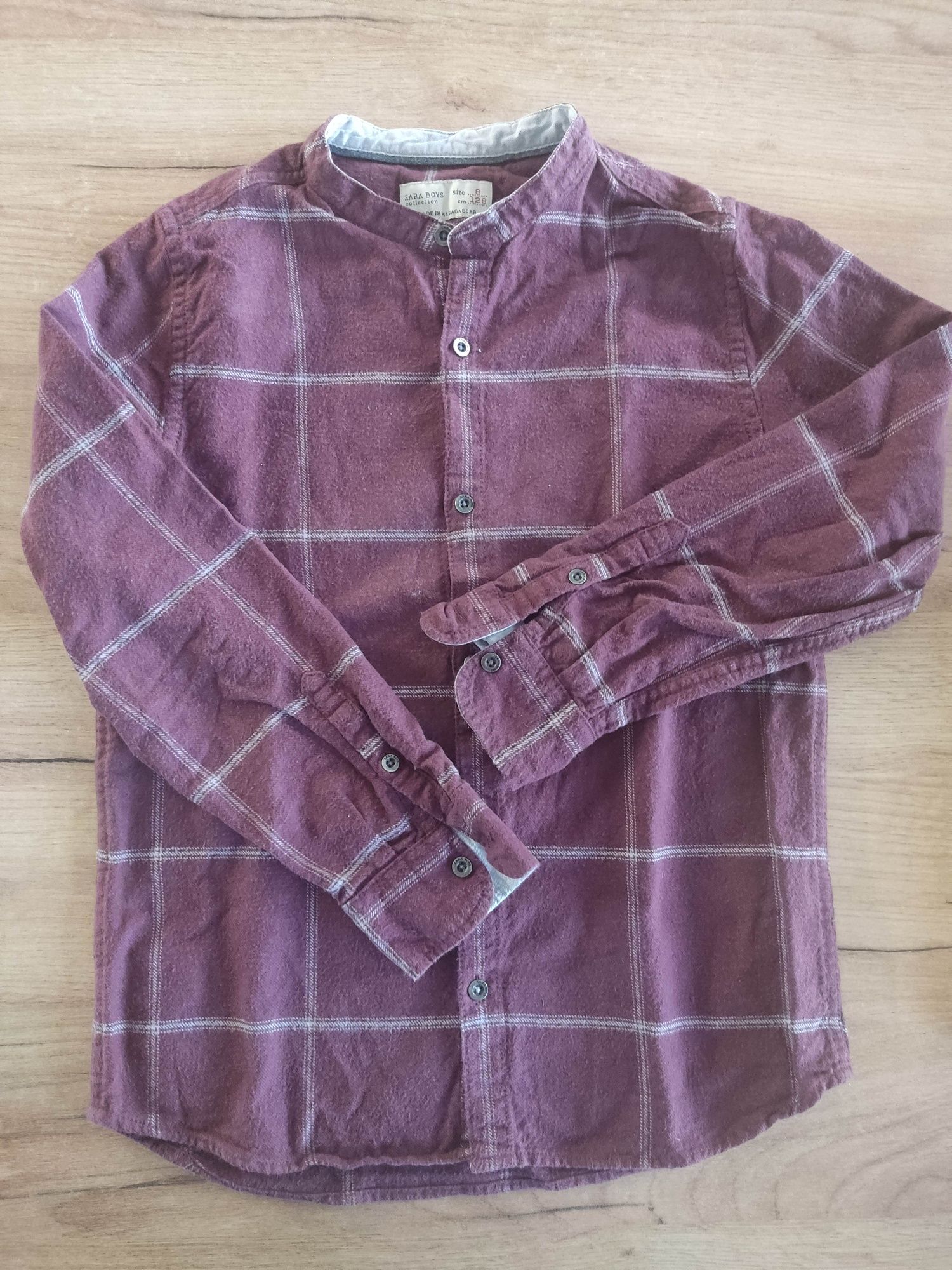 Mięciutka flanelowa koszula w kratę ZARA BOYS r.128