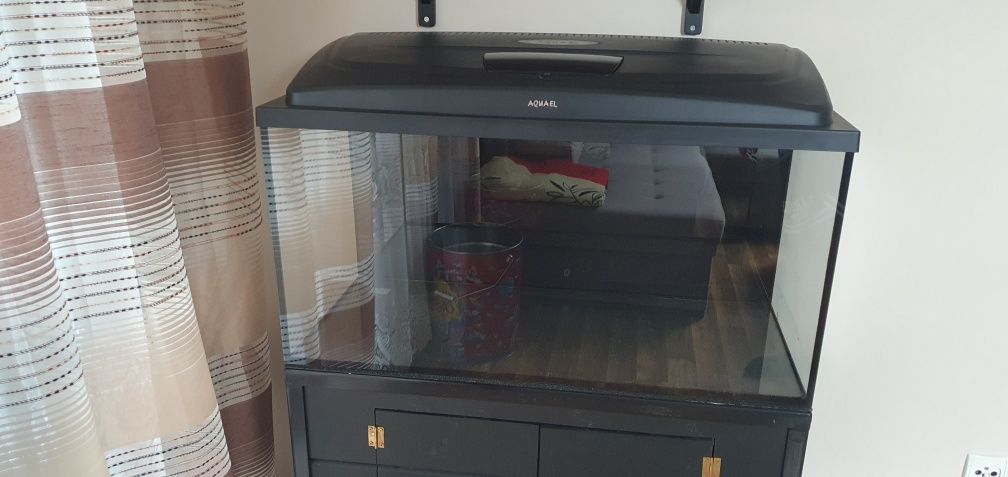 Akwarium 112l + filtr fluval 207 + szafka i akcesoria
