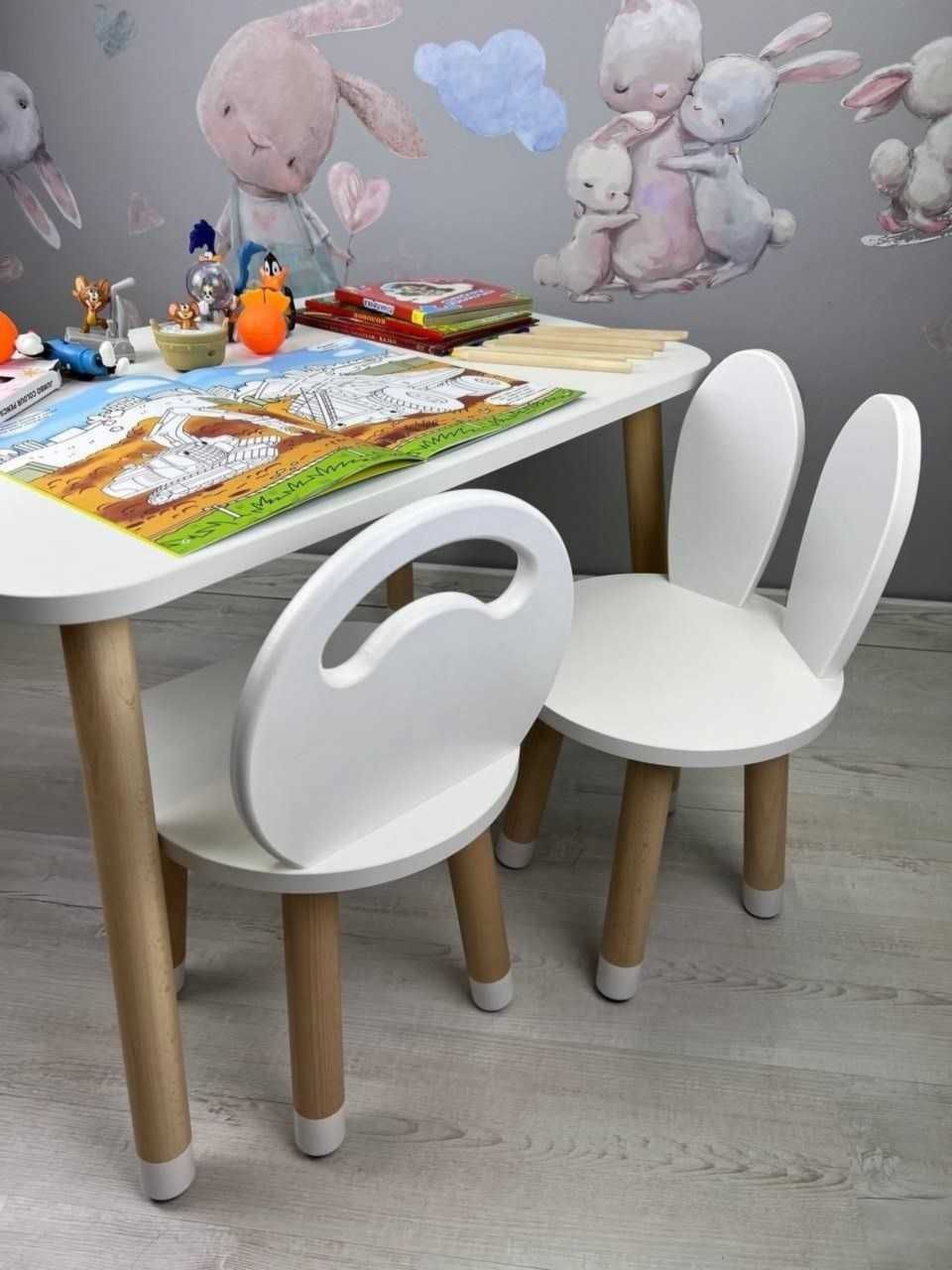 Детский столик деревянный и стульчик для игр Собственное производство