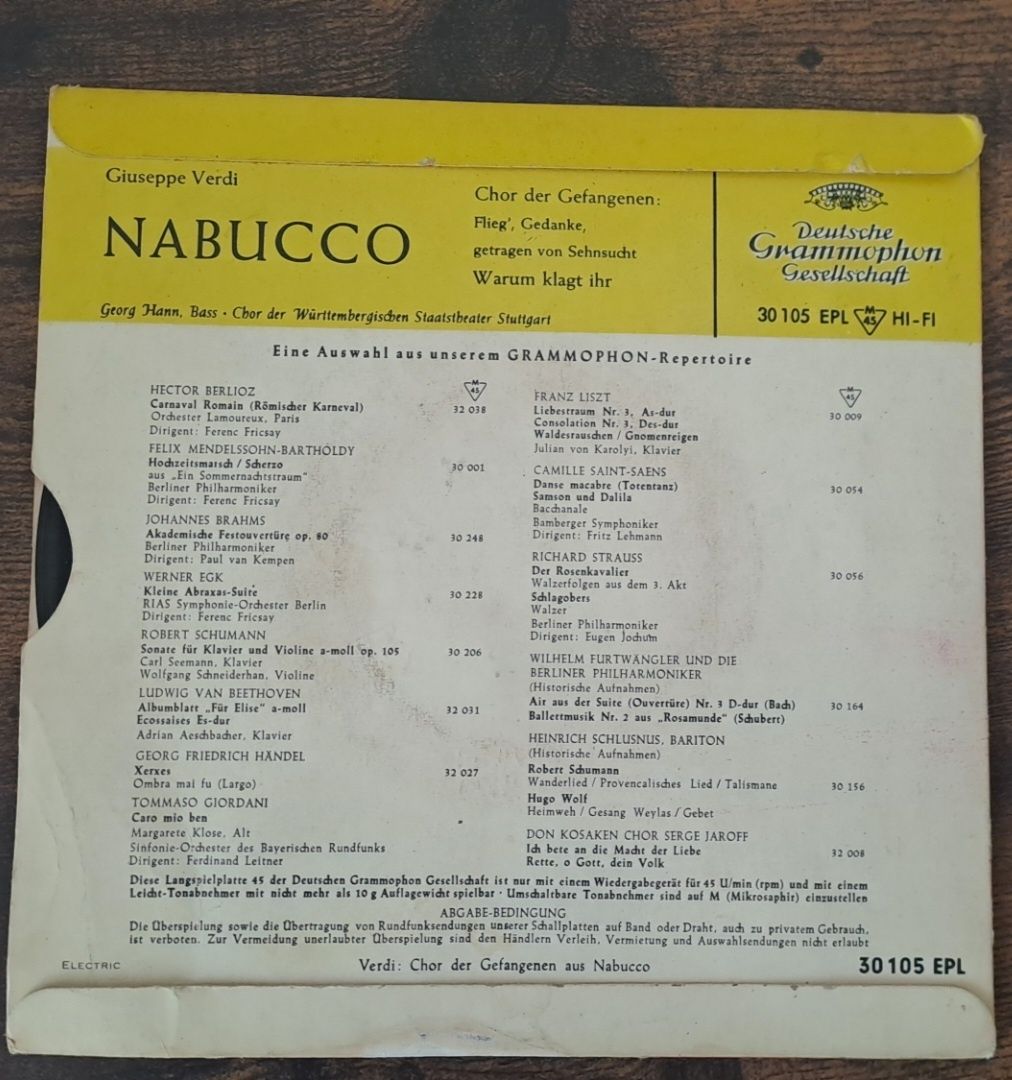 Vinil Música Clássica Deutsche Grammophon