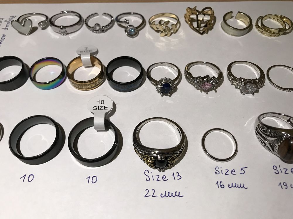 кольца разных размеров