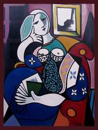 Pablo Picasso " Kobieta z KSIĄŻKĄ " 80 X 60 OLEJ