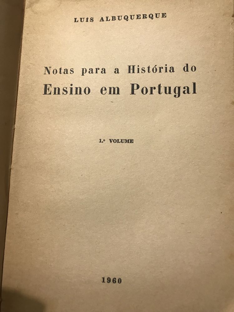 Notas para a História do Ensino em Portugal