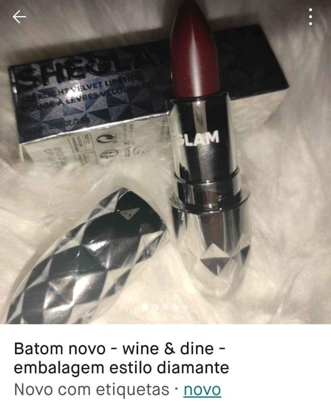 Batom cor de vinho - shimmer matte- novo selado