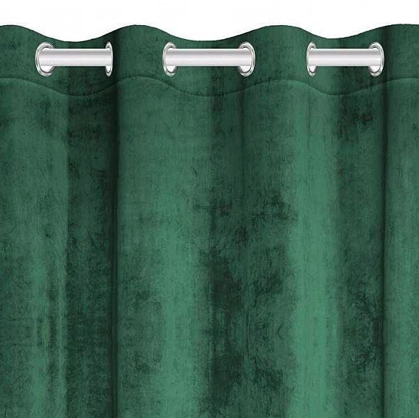 Zasłona 140x250 Dekoracyjna na przelotkach Velvet Soft Butelkowy