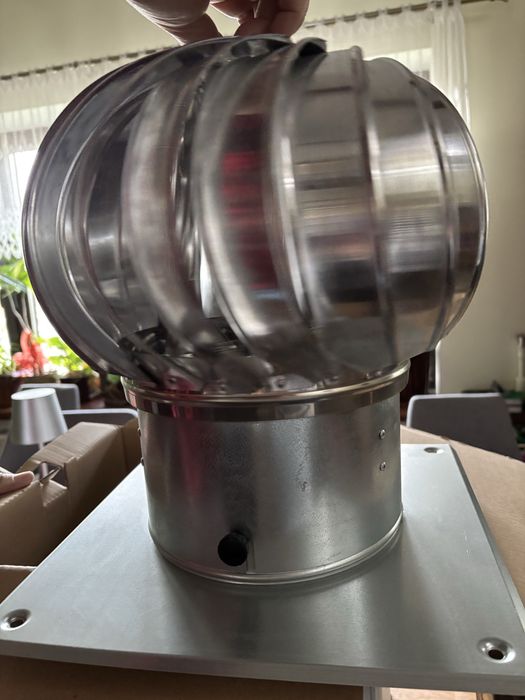 Nasada obrotowa kulista aluminiowa z podstawą fi 200