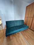 Wersalka zielona w stylu vintage PRL