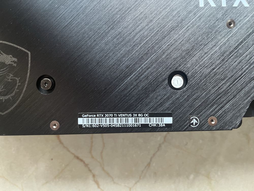 Karta graficzna MSI GeForce RTX 3070 Ti VENTUS 3X OC 8GB GDDR6X
