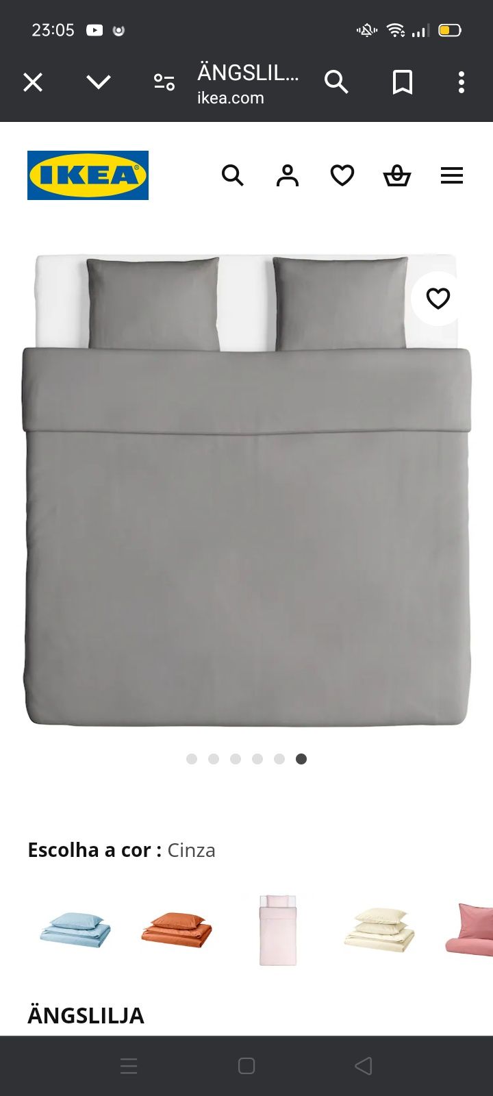 Capa de edredão Angslilja, IKEA. NOVA