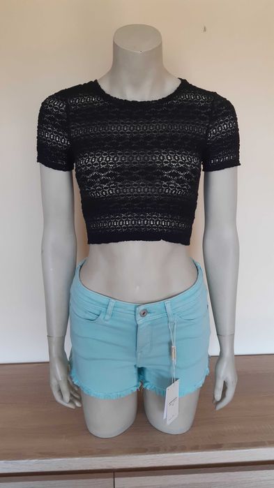 Koronkowy cropTop S/M TopShop
