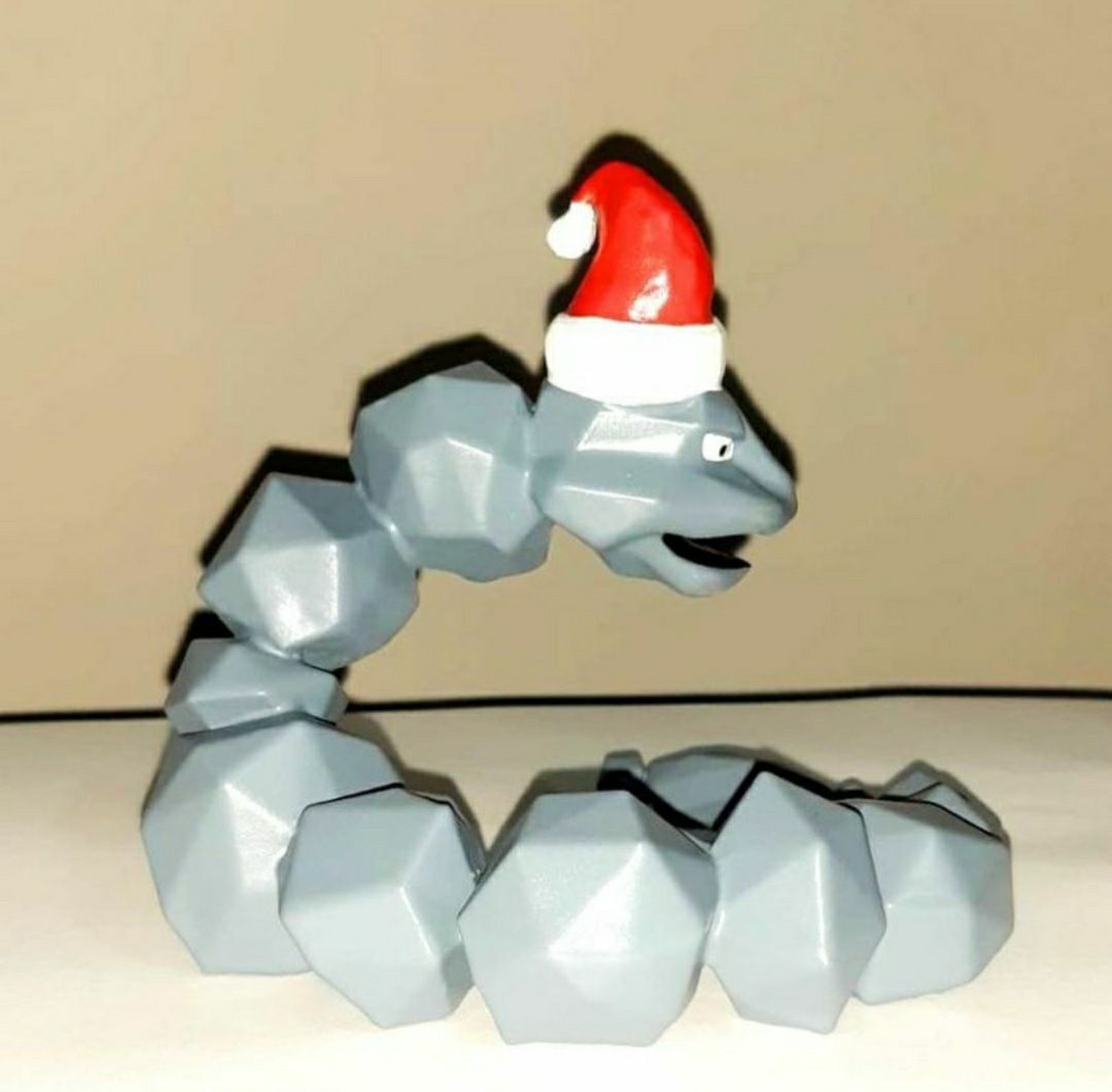 Pokemon Bulbasaur / Onix - Natal - pintado à mão (novo)