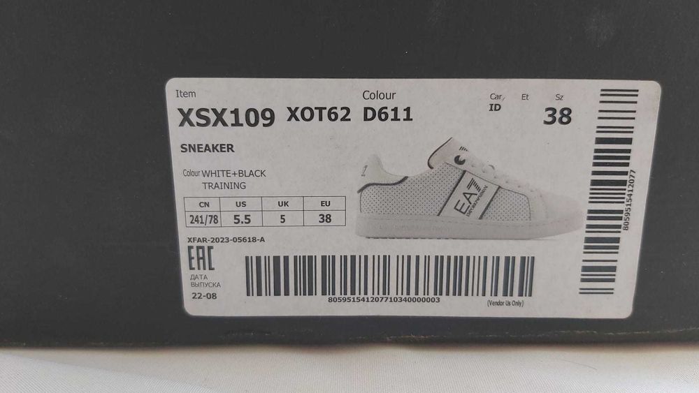 EA7 Emporio Armani Minime K Tênis Tamanho 38