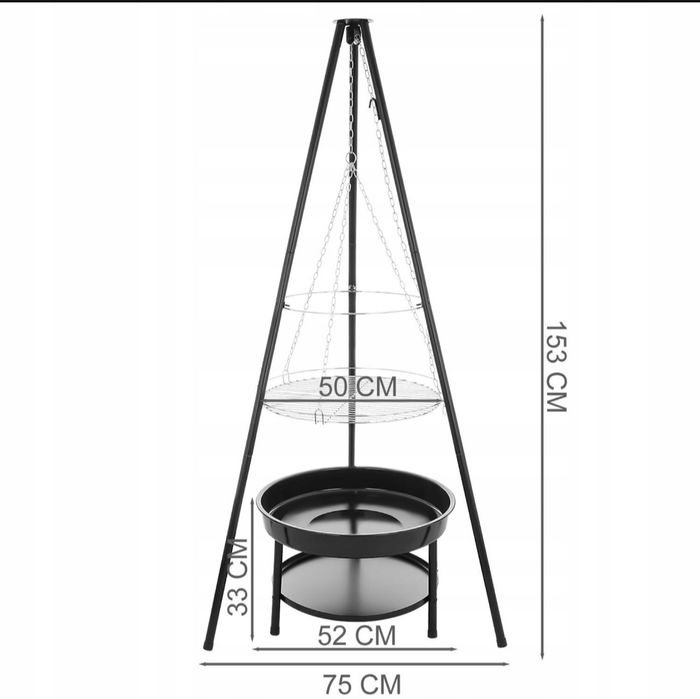 HIT GRILL 2w1 Palenisko ognisko ruszt na działkę do ogrodu na biwak