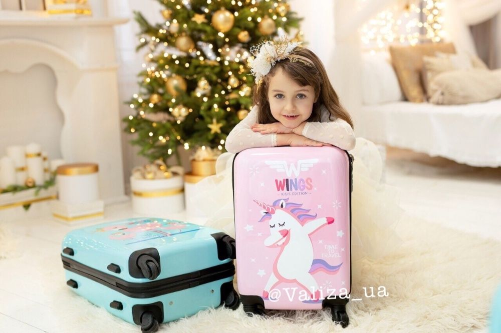 ВЫБОР ! Детский чемодан для девочки с фламинго валіза дитяча вілізи