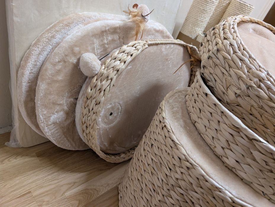 Natural Home IV Drapak dla Kota Beżowy 60x57x192cm WIELKI BARDZO DUŻY