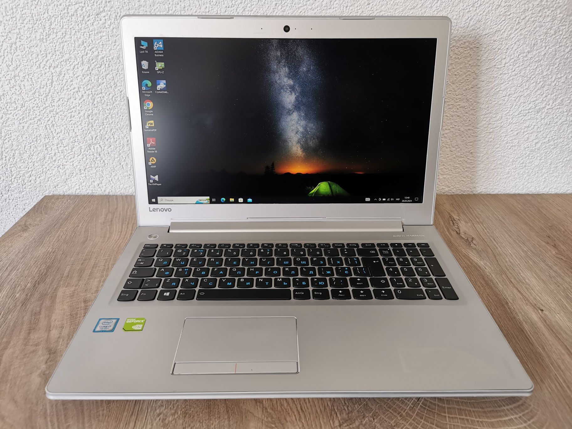 Lenovo Ideapad 510 - 15ikb, Core I7 - 7500u, ram 12gb, 940MX, SSD 256g