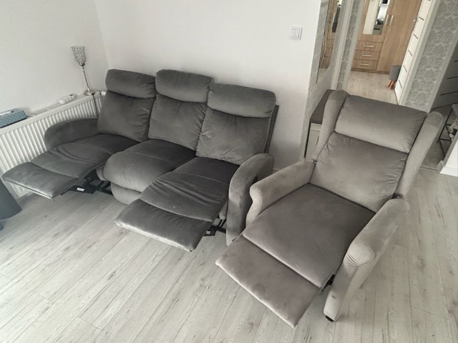 Sofa+ fotel z funkacją relaks
