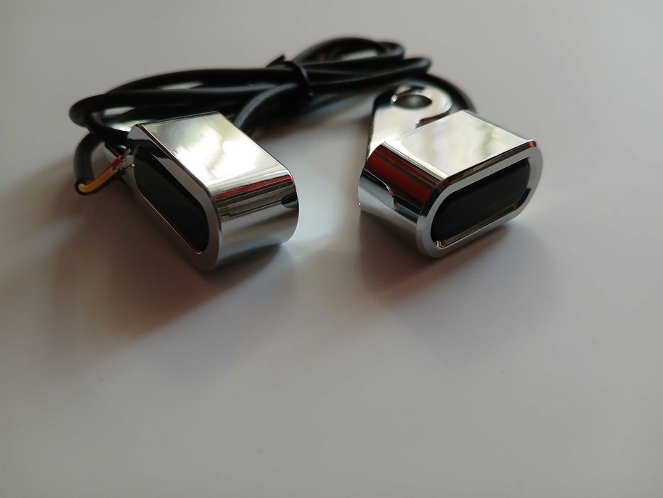 Motocykl kierunkowskazy Harley przednie led fastline chrom 2szt burszt