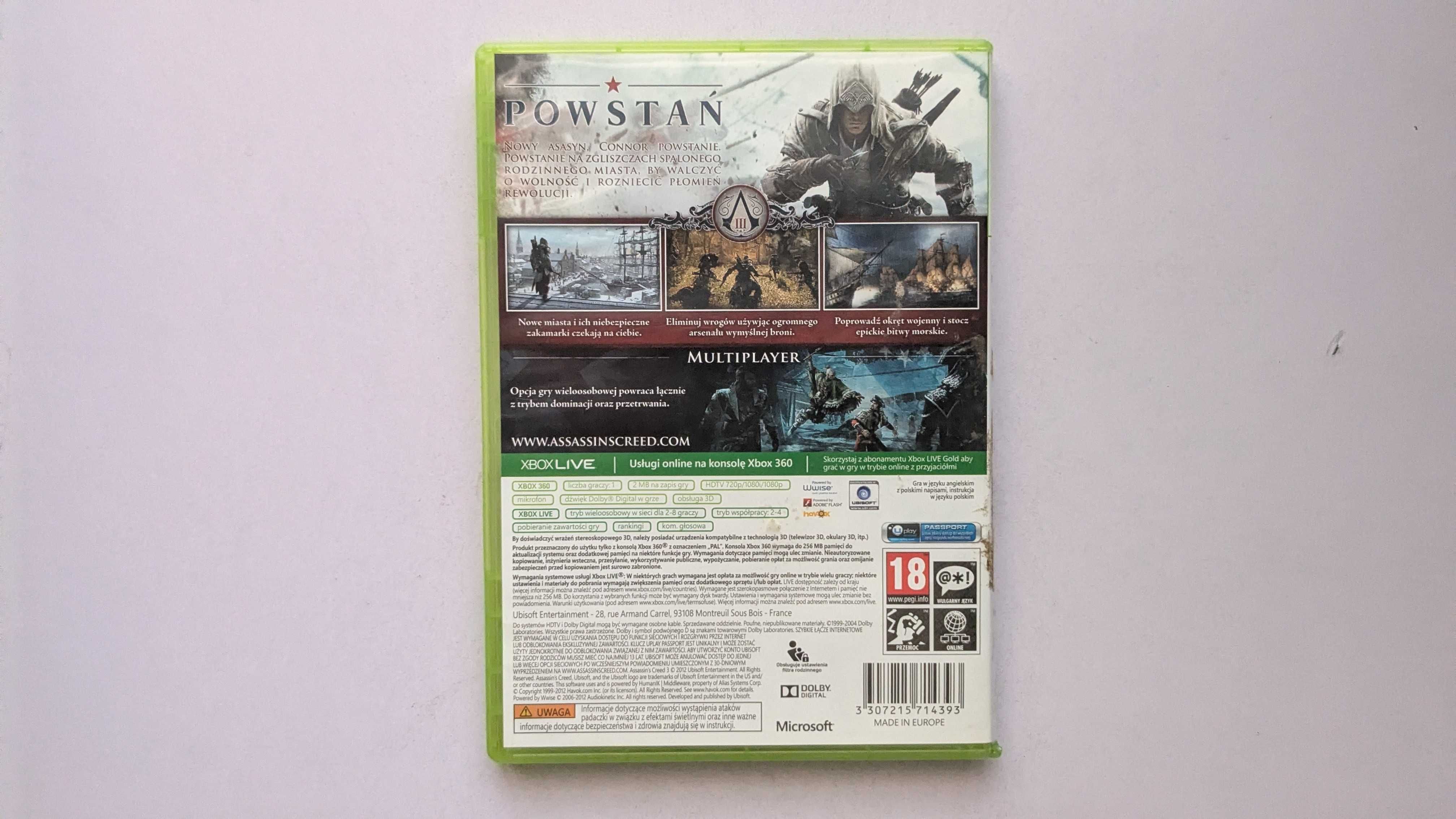 Assassin's Creed III Xbox 360
