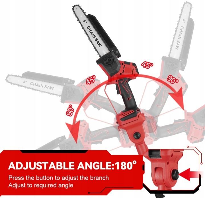 Akumulatorowa piła na wysięgniku teleskop