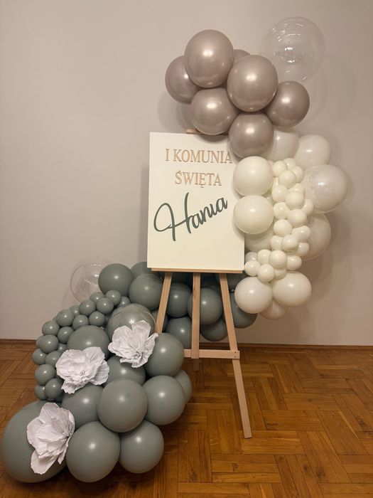 Ścianki balonowe, dekoracje stołów, Urodziny, Chrzest, Komunia, inne