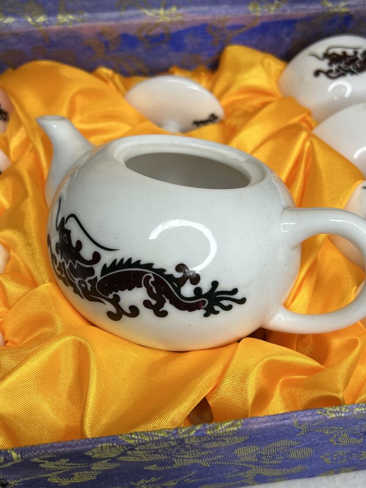 Chiński zestaw do herbaty czarki mały Jingdezhen PRL B29012